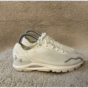 Under Armour Hovr Sonic 6 White Athletic Running Shoes Sneakers Women's Size 8